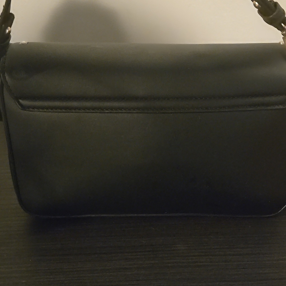 Valentino Orlandi Black Studded Flap Shoulder Bag Gold Hardware NWT Italian Desi - Picture 3 of 9